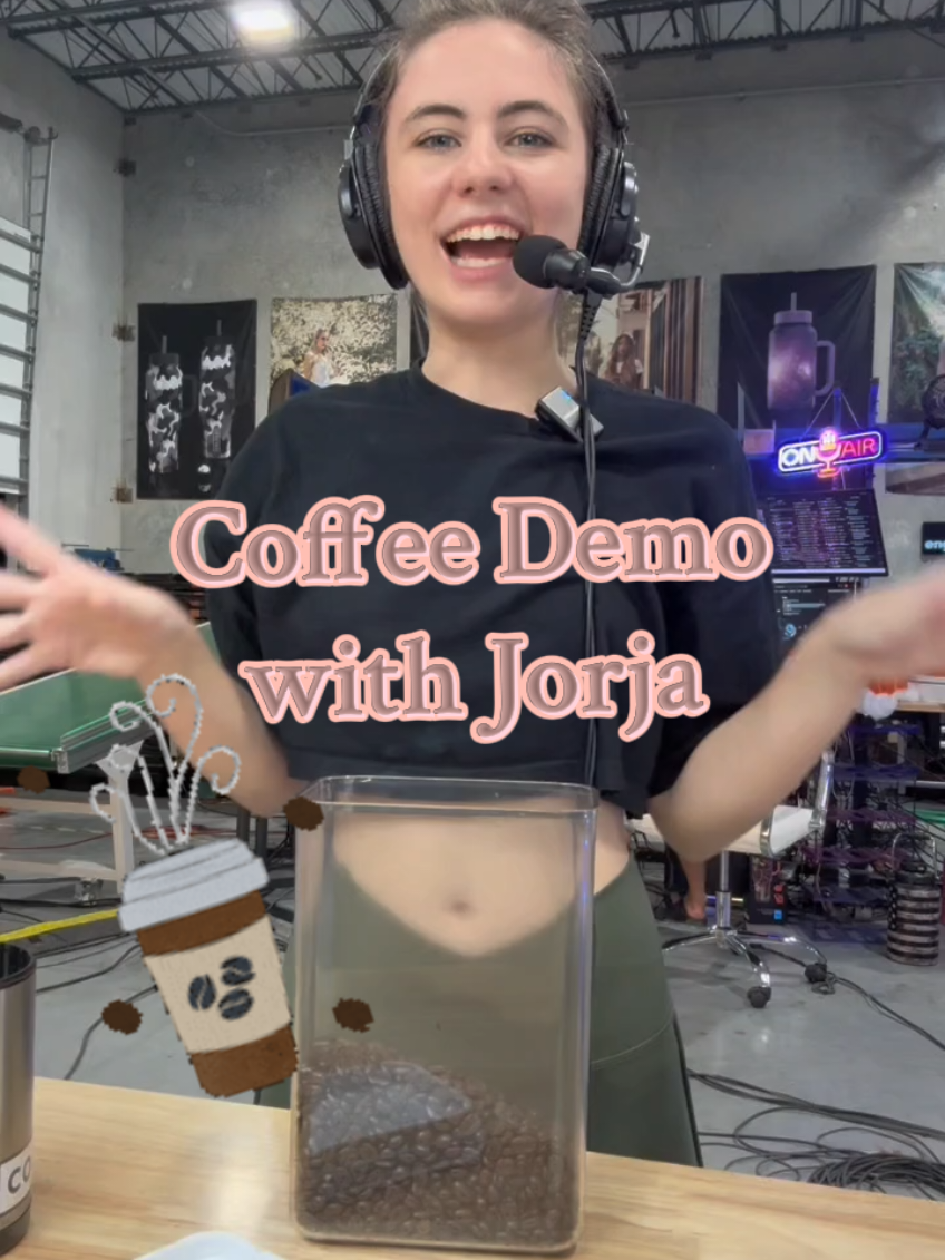 Coffee demo with Jorja!! #CapCut #tumblersoftiktok #coldest #coffeetiktok #demostration 