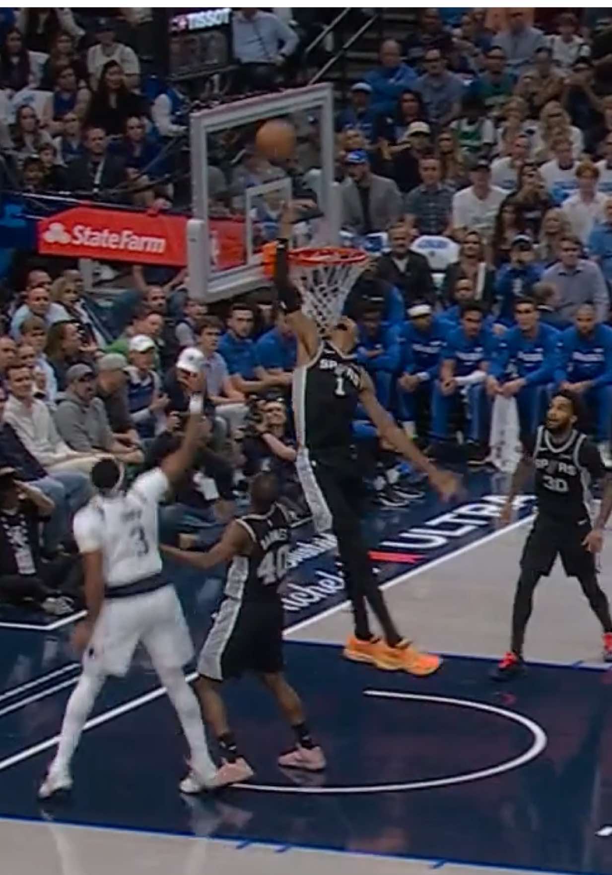 BLOCKED BY WEMBY! #spurs #NBA #victorwembanyama