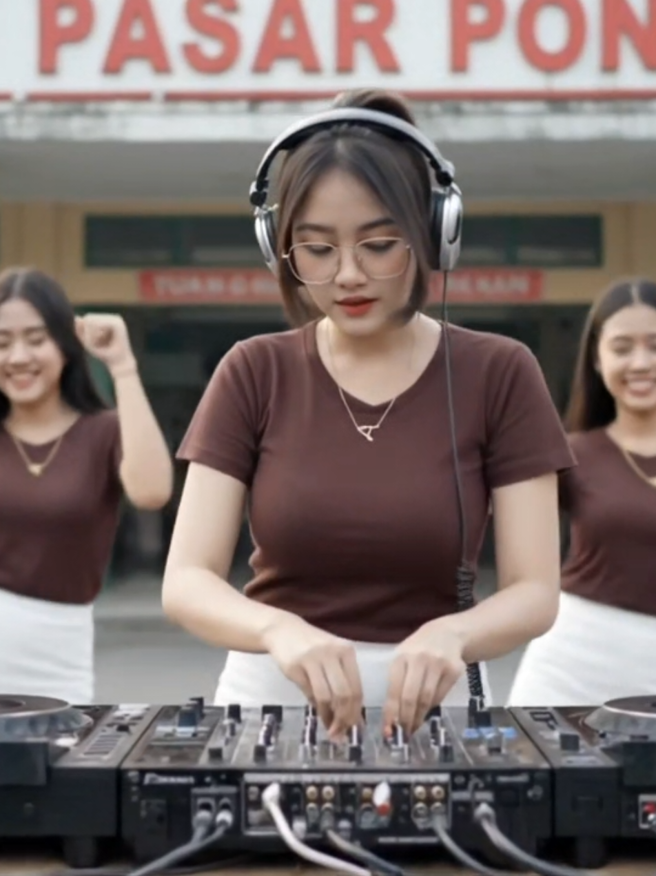 Dj Remix Di Pasar Pon, izin ya kak pakai wajah nya @anisyaaa14 hehehe #veo3 #fouryou #videoai #geminiai #djremix 