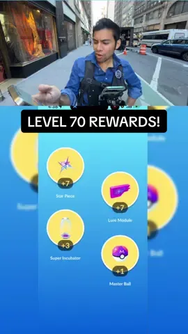 We just hit level 70 in Pokémon Go! Here are all the rewards you get including a FREE MASTER BALL!!!! #pokemon #pokemonGo 