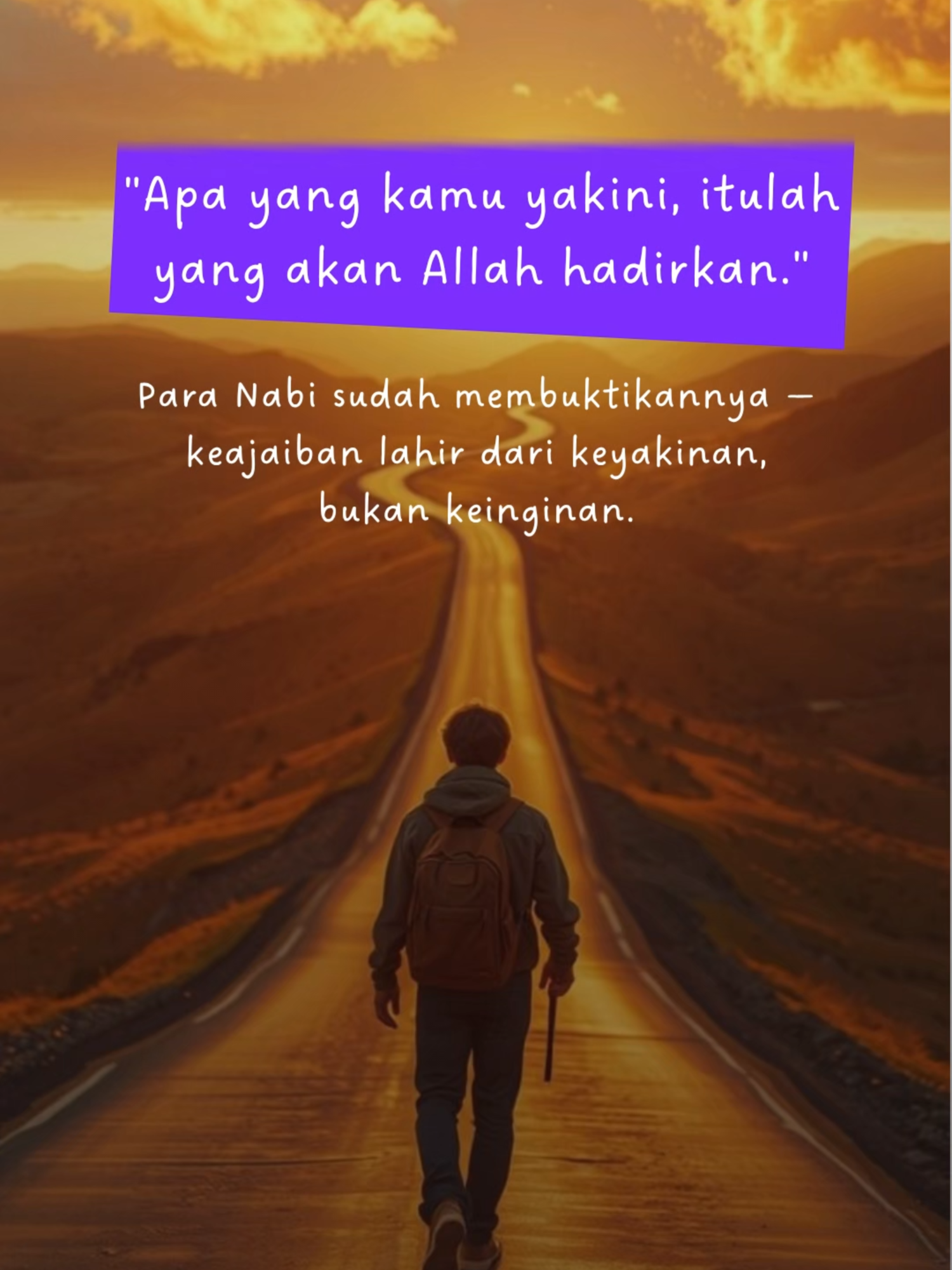 Keajaiban itu nyata, tapi hanya datang pada hati yang yakin. Seperti para nabi, mereka tak hanya berdoa, mereka percaya sepenuhnya pada janji Allah. Itulah kunci Quranic Law of Attraction: saat hatimu selaras dengan iman, hidupmu dipenuhi pertolongan #quraniclawofattraction #lawofattraction #hijrah #bukuislami #fyp