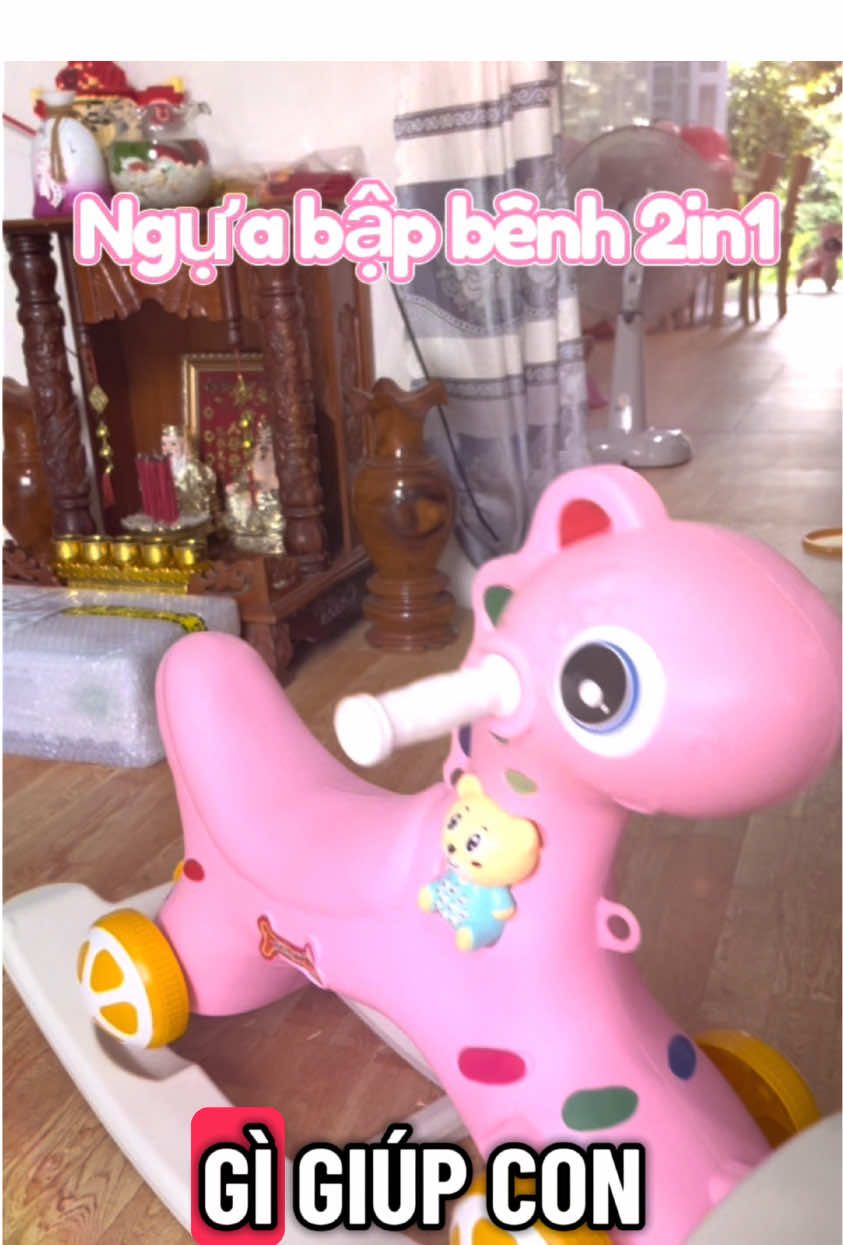 Em ngựa bập bênh 2in1 vừa làm xe chòi vừa bập bênh, bé chơi k chán lại còn có gấu hát nhạc nữa nè #nguabapbenhchobe #nguabapbenh2in1 #dochoichobe 