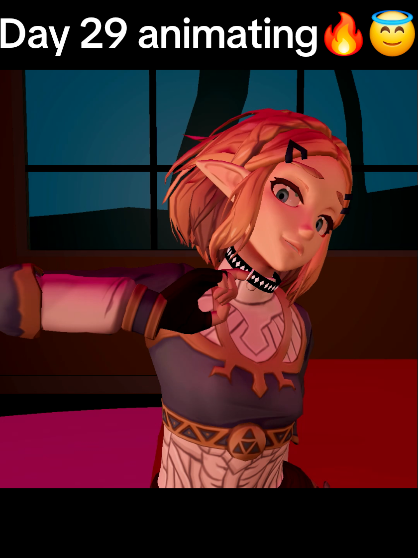 animating more zelda reze facials... had to do a quick animation today... #34 #zelda #chainsawman #reze  #animationmeme 