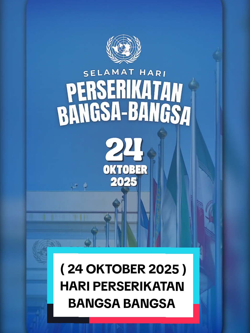Memperingati Hari Perserikatan Bangsa-Bangsa atau United Nations (UN) Day.  ( 24 Oktober 2025 ) ✨ Hari Perserikatan Bangsa-Bangsa diperingati setiap tanggal 24 Oktober untuk memperingati Piagam Perserikatan Bangsa-Bangsa. Peringatan ini dideklarasikan pada tahun 1947 oleh Majelis Umum Perserikatan Bangsa-Bangsa. Hari PBB dirayakan untuk memberitahukan kepada masyarakat mengenai tujuan dan pencapaian Perserikatan Bangsa-Bangsa. Perserikatan Bangsa-Bangsa secara tradisional dirayakan di seluruh dunia dengan berbagai pertemuan, diskusi, dan eksibisi mengenai pencapaian dan tujuan dari PBB. Pada tahun 1971, Majelis Umum merekomendasikan negara-negara anggota untuk menjadikan hari ini sebagai hari libur. Beberapa sekolah internasional di seluruh dunia juga merayakan diversitas murid-muridnya dengan Hari PBB. Perayaan sering kali melibatkan pertunjukan budaya di malam hari dan food fair yang menyediakan makanan dari seluruh dunia. #faizaleditor_3 #7random_ #pbb #unitednations #fyp 