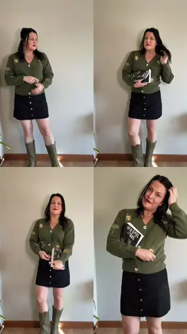 Feeling Gothic, New England, fall vibes in this outfit today  The sweater is from the TikTok shop and it is sold out !  the skirt is Thrifted by @hm The boots are Cleo +  wolf from @Boot-Barn #sweaterweather #tiktokshopblackfriday #boots #tiktokshopcreatorpicks 