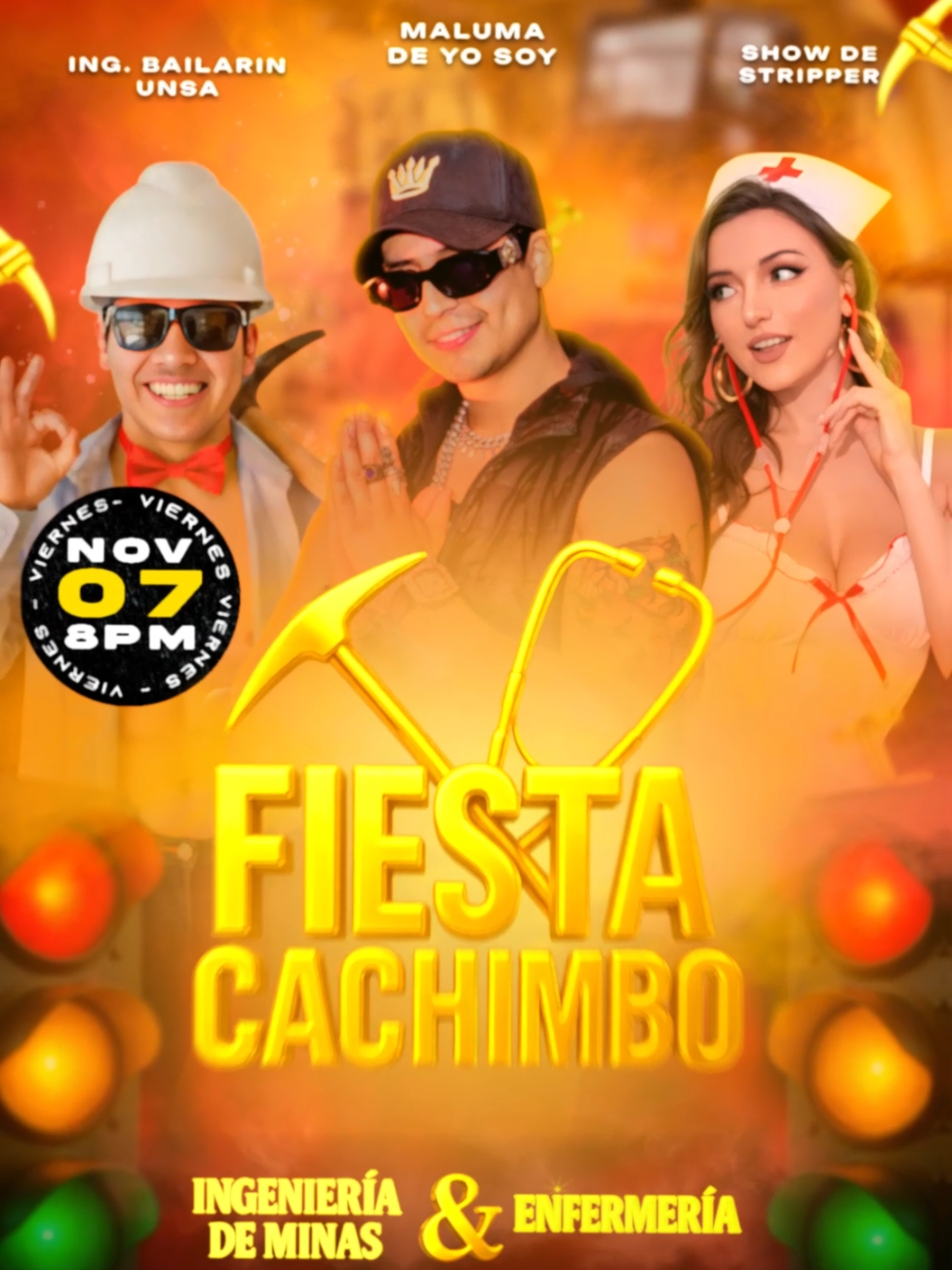 🔥 Fiesta Cachimbo Semáforo — Minas y Enfermería el descontrol total 🚦 💥 ¡No te quedes fuera! *Entradas en el link del perfil! 🔥🧨#arequipa #aqp #unsa #enfermeria #unsaingenierias 
