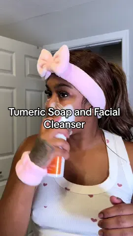 Click the orange shopping cart ↖️🛒 #tumericsoap #tumericbenefits #skincare #facialcleanser #hyperpigmentation 