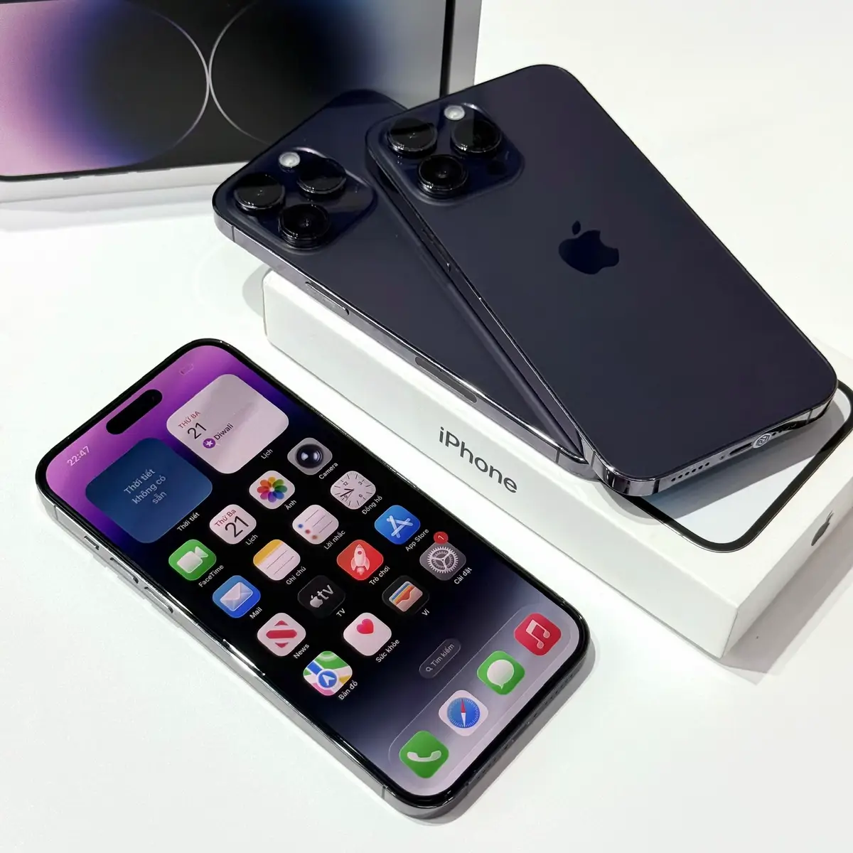 14 PROMAX 128GB PURPLE 99📱💜. price: 16.500.000d #xuhuong #apple #iphone #iphone14promax 