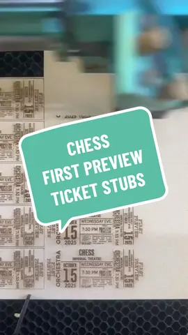 Welcome to Broadway, cast and crew of @CHESS the Musical! We hope you love your first preview custom ticket stub magnets! #handmadeinNYC #broadwayupclose #chess #imperialtheatre #leamichele 