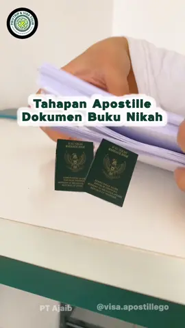 Berikut tahapan apostille buku nikah 👰🏻‍♀️🤵🏻 Jangan sampai salah ya! Butuh jasa legalisasi/apostille dokumen kebutuhan mix marriege? Pakai jasa visa.apostillego aja ✨ Konsultasi & Reservasi WhatsApp +62 813 1545 4715 #apostillebukunikah #jasaapostille #jasalegalisasi #legalisasidokumen #apostilleservices 