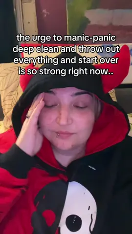 Lastnight i got hit with a huge wave of “THROW EVERYTHING OUT!! START OVER!!” with the same energy of “I NEED TO CUT/DYE MY HAIR RIGHT NOW” after a breakup.  Don’t worry, i didn’t, any of those things. I juat sat with my feelings, ate some candy, and rewatched @CelinaSpookyBoo youtube videos. idk where it came from or why that happens… maybe just the intensity of emotions and not wanting to associate anything from my “work life” over onto my new phase of life? maybe my brain’s way of separating myself and process. i’m sure i’m not the only one. that said i’ll probably start going through my things soon. it would probably be healthy to get rid of stuff and clean my space anyway… #startingover #change #throweverythingaway #CleanTok #MentalHealth 