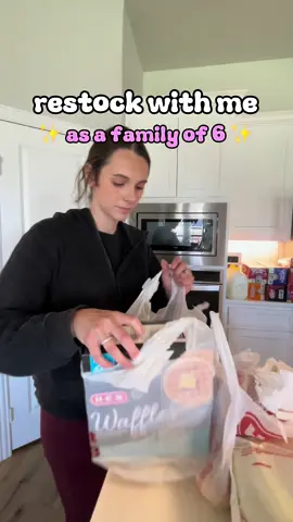 Restocking the fridge and pantry for my family of six 🛒  #MomLife #MomOfFour #FamilyOfSix #GroceryHaul #KitchenRestock          