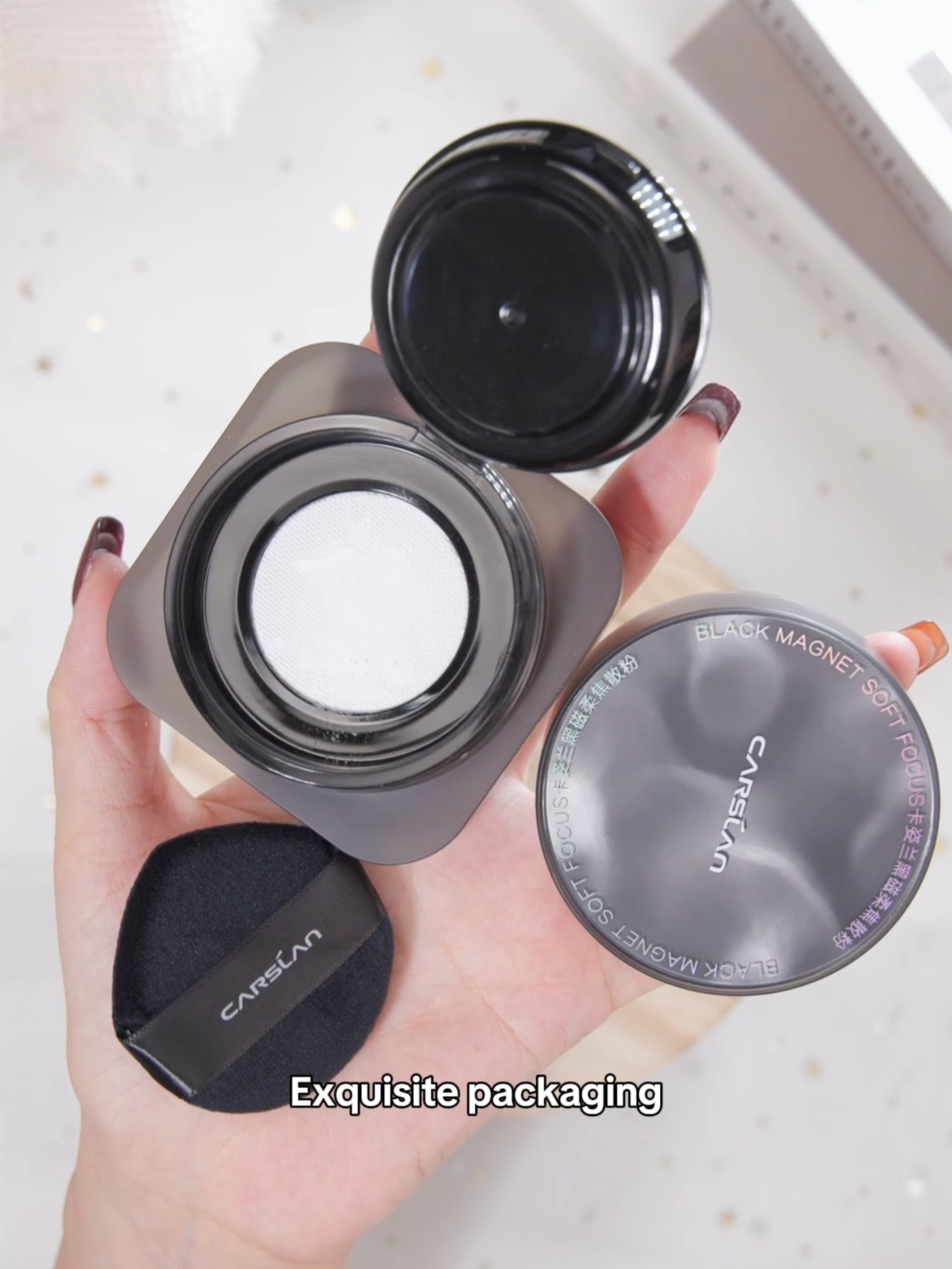 Flawless finish that stays fresh all day. #CARSLAN #oilcontrol #blurringpowder #settingpowder #loosepowder #longlastingmakeup #flawlessmakeup #oilcontrol ##makeup #fyp