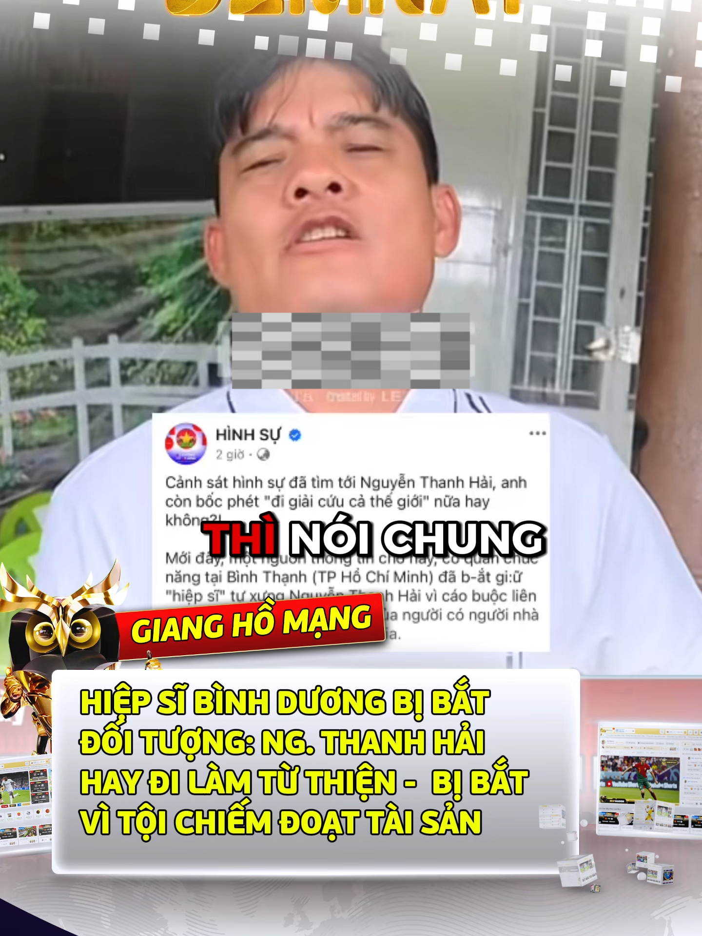 Cảnh sát đã phát lệnh bắt giữ Nguyễn Thanh Hải — “ hiệp sĩ bắt cươp' ” nổi tiếng một thời ở Bình Dương. Ông Hải bị tình nghi nhận tiền từ gia đình các nạn nhân tại Campuchia để “giải cứu” họ khỏi khu Tam Thái Tử, nhưng trong nhiều trường hợp không hoàn thành nhiệm vụ và cũng không hoàn trả tiền. Hiện cơ quan chức năng đang mở rộng điều tra vụ việc. #djngan98 #demnay #demnaylive #ngancollagen #phạmtuan #2namsinhthanhhoa #HUANhoahong #cand #nguyenphuonghang #hiepsinguyenthanhhai
