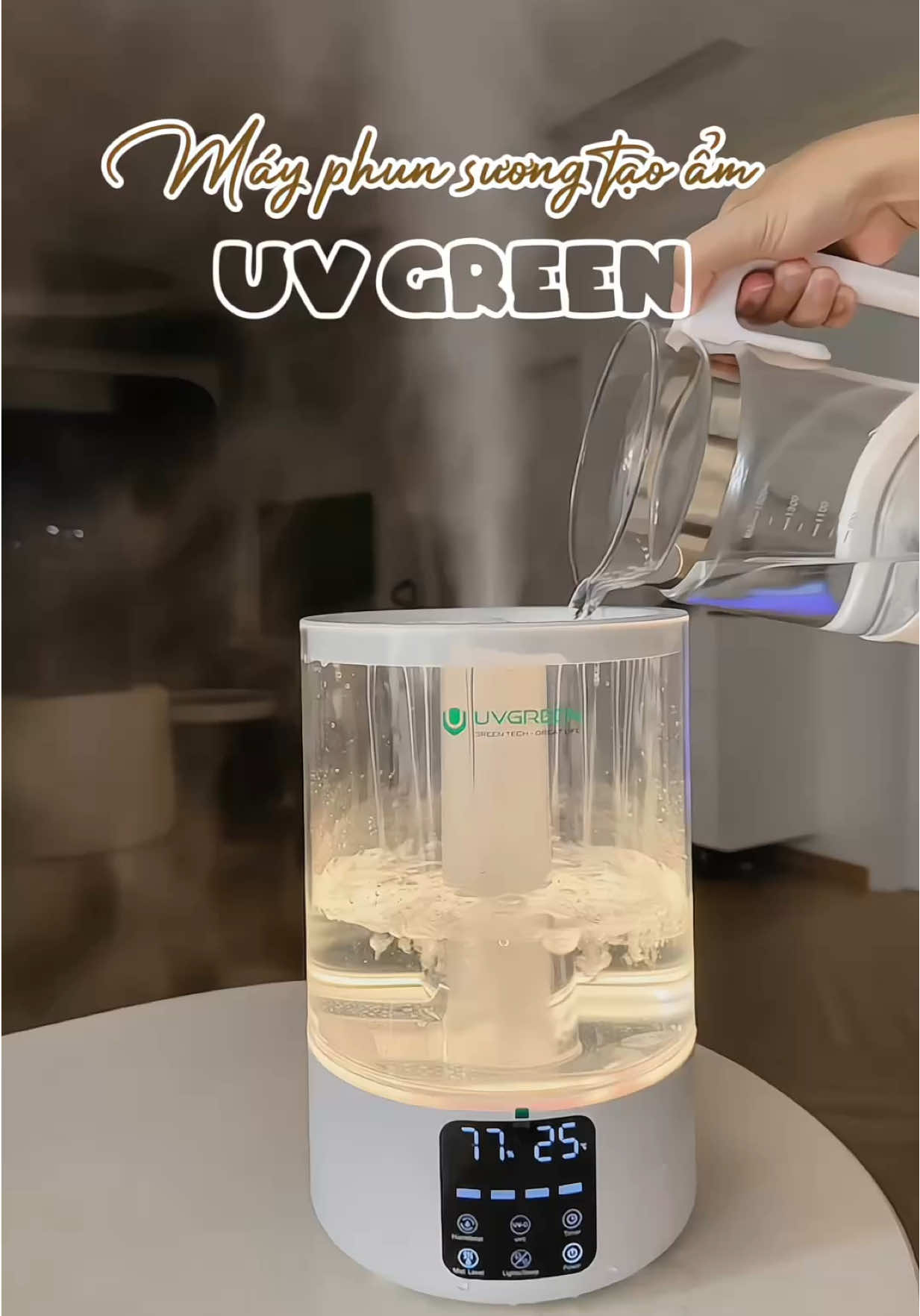 Chiếc máy không thể thiếu trong nhà luôn các bác ạ, nằm điều hoà hay trời hanh khô rất cần nhaa #uvgreen #mayphunsuong #maytaoam #mayphuntinhdau 