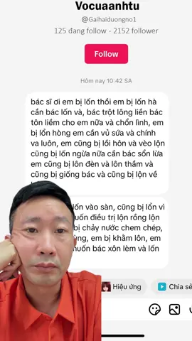 Nghề này chưa đủ khổ à em 😔 #bacsytuanduong #thammytuanduong #lamdep #thammy #xuhuong 