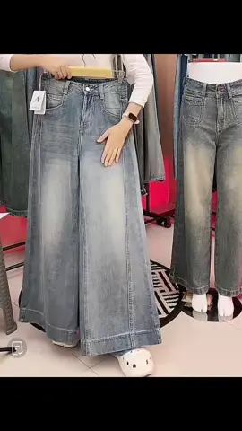 Jeans wanita model kulot wide leg #jeans #jeanswanita #kulot #kulothighwaist #kulotjeans 