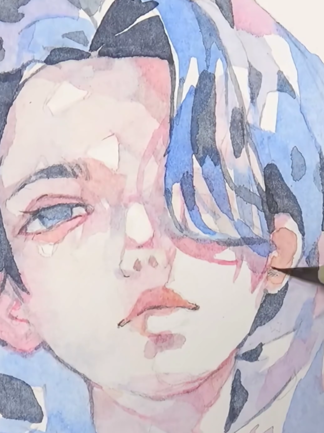 #drawing #dailysketch #beauty #watercolor 