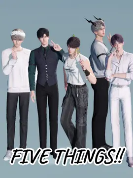 Five Things Trend With the Boys 😂😂 #loveanddeepspace #loveanddeepspacecharacters #loveanddeepspaceedit #fy #fyp 