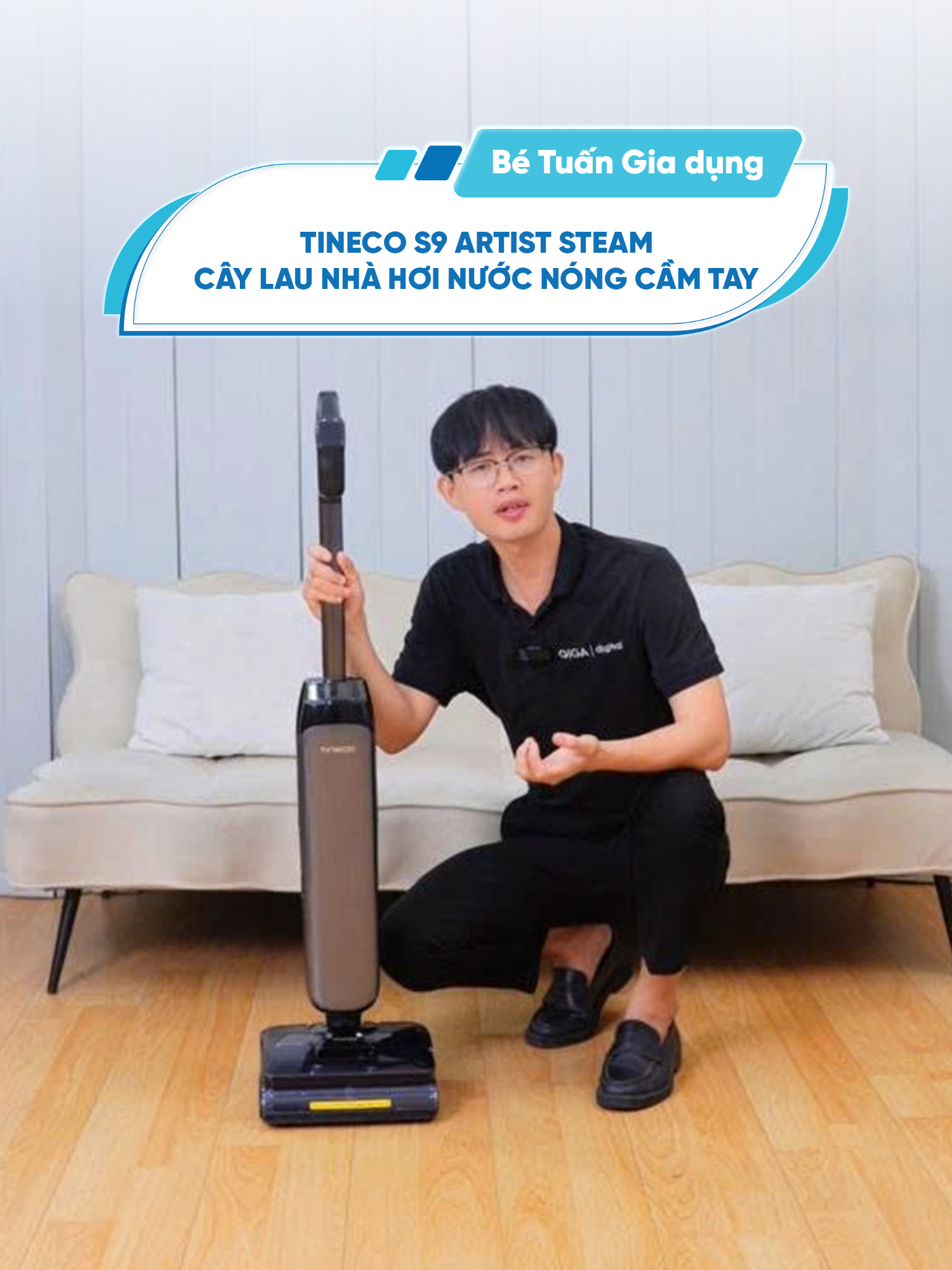 Tineco S9 Artist Steam - Cây lau nhà hơi nước nóng cầm tay không dây lần đầu tiên xuất hiện trên thị trường, sản phẩm cao cấp đến từ nhà Tineco #betuangiadung #tineco #tinecos9artiststeam #s9artiststeam #mayhutbuilausan
