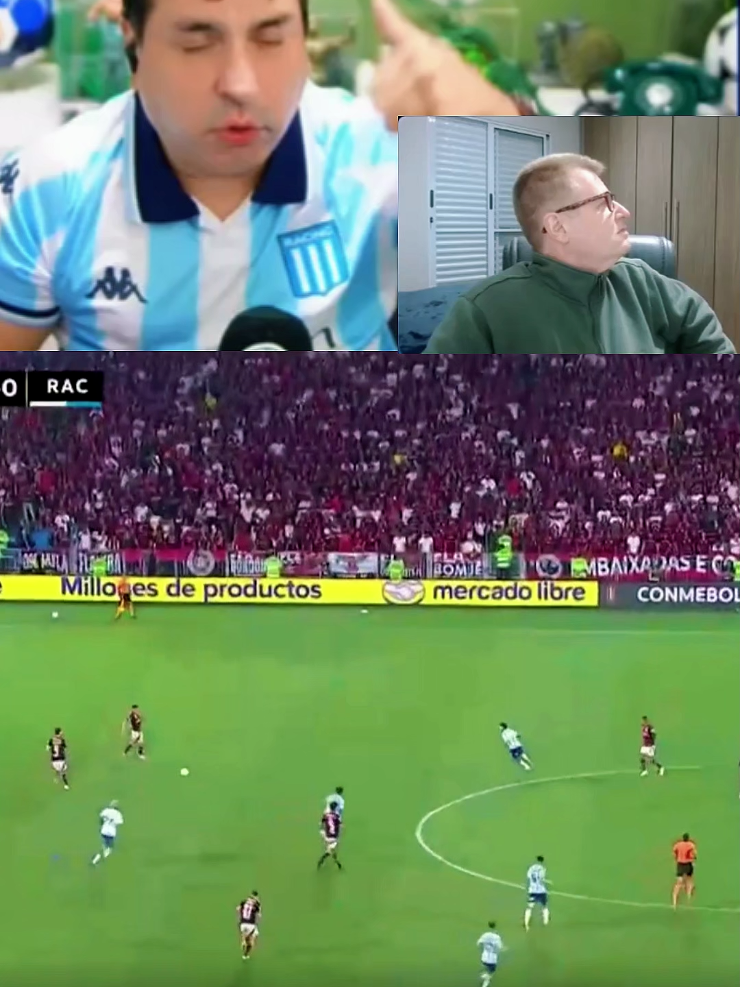 reação torcedores do Palmeiras gol do Flamengo vamos rir 🤣😂 Flamengo 1x0 Racing #futebol #libertadores #flamengo #racing #reação #react #reaction #fyp