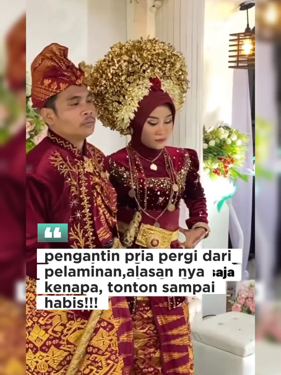 pengantin pria meninggalkan pelaminan, penyebab nya apa, tonton full videonya!!! #viraltiktok #konflik 