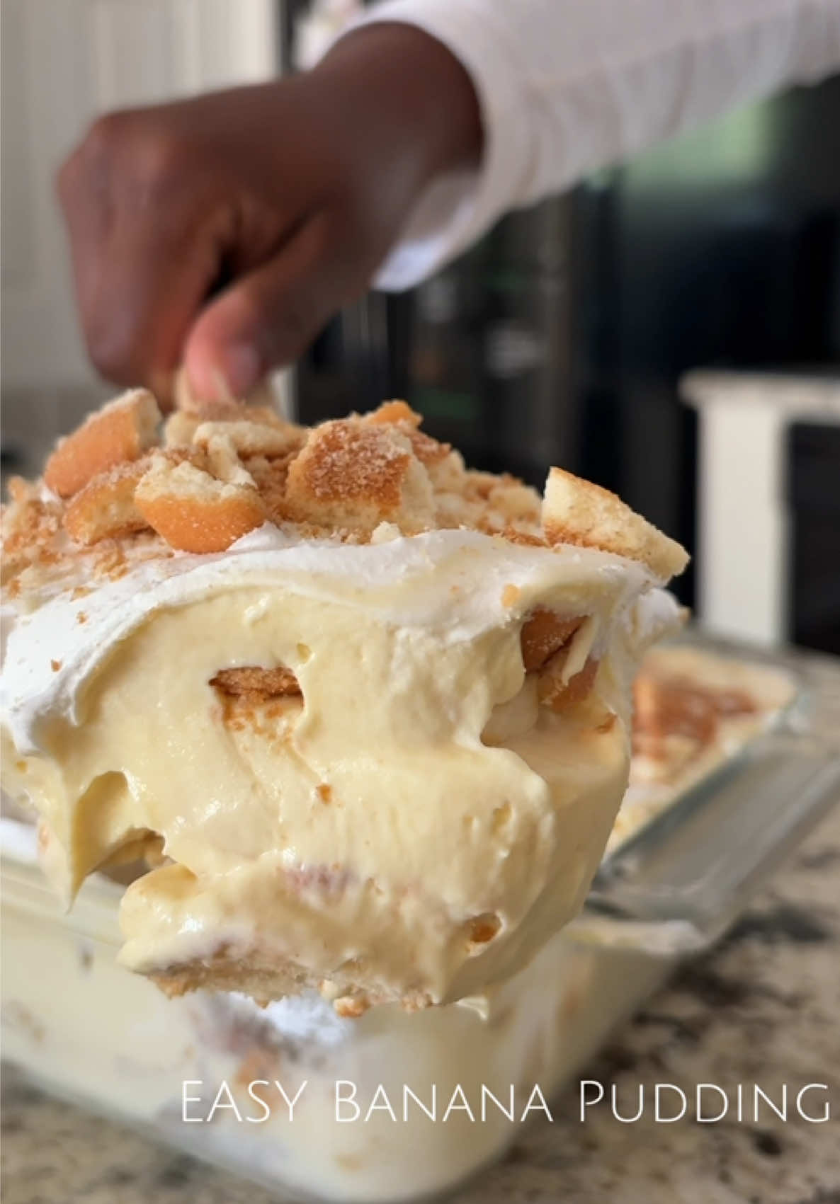 I wanna say thank you to EVERYBODY who donated & bought things off my registry. The love and support & continued support is so appreciated 🤍 i love yall so so much !  RECIPE -  📋 Recipe: • 1 can sweetened condensed milk • 1 box French vanilla pudding • 1 box banana cream pudding • about 3 cups cold milk (not water!) → Whisk together & chill 4 hrs or until thick. Fold in Cool Whip until fluffy. Layer Nilla wafers + sliced bananas + pudding mix. Repeat & finish with pudding on top. Chill 4–6 hrs  #fy #EasyRecipes #bananapudding #soulfood #dessert 