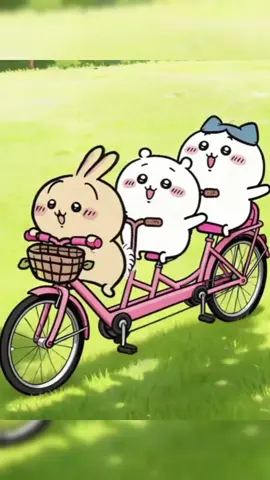 Wait… who’s even riding the bike??? 🤨#ちいかわ #chiikawa #usagi #hachiware #nagano #kawaii #fun #funny 