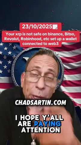Your xp is not safe on binance, Bitso, Revolut, Robinhood, etc set up a wallet connected to web3.                                   #xrp #xrpupdate #xrppriceprediction 