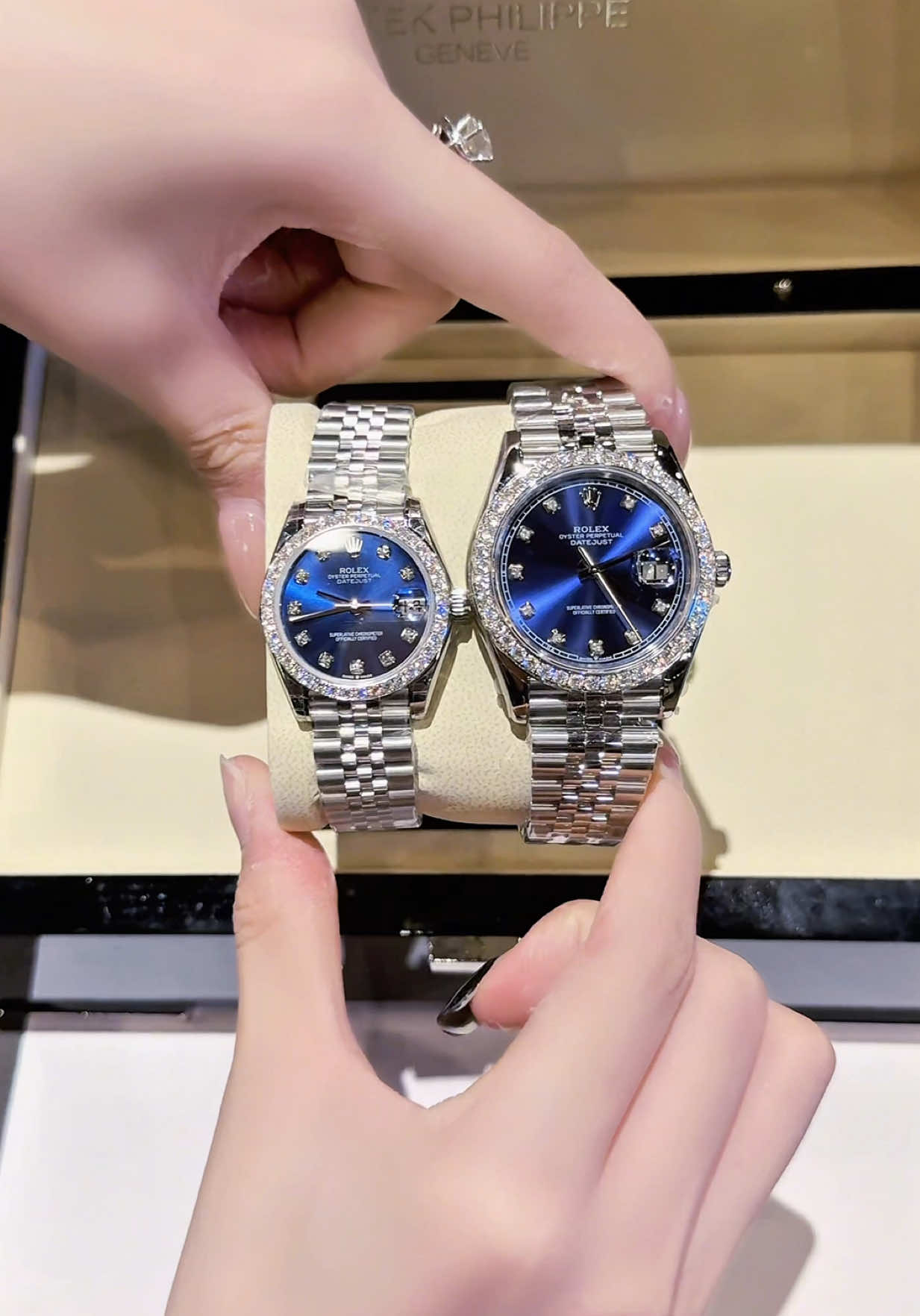 Cặp đôi sang trọng, tinh tế lên tay đẹp lắm ạ 😜#xuhuong #xuhuongtiktok #donghodep #nghiendongho #donghodoi 