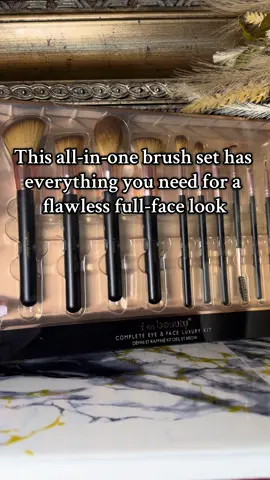I ON BEAUTY Complete Eye & Face Luxury Kit (10 pc)  This all-in-one brush set has everything you need for a flawless full-face look, from foundation to eyeliner. The bristles are super soft, blend beautifully, and feel so luxe. Perfect for everyday use or glam looks! 💖 #IonBeauty #MakeupBrushSet #BeautyTools #LuxuryBrushes #MakeupEssentials   