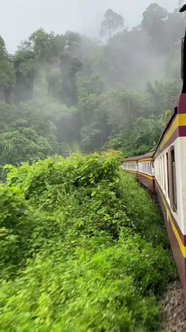 บรรยากาศหลังฝนตกมันดีจริงๆ ตอนรถไฟออกจากอุโมงค์ช่องเขา⛰️#รถไฟสายใต้ #รถไฟไทย #ช่องเขา #นครศรีธรรมราช #อย่าปิดการมองเห็น 