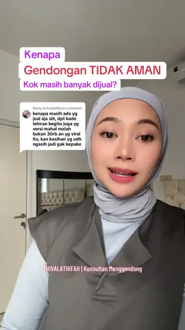 Replying to @KaylaAdya kenapa kok masih ada aja yang jual gendongan tidak aman ya? #gendonganbayi #gendongan #konsultanmenggendong 