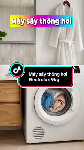 Công nghệ sấy đảo chiều giúp giảm nhăn, giữ dáng vải đẹp như mới. Thiết kế tinh tế, dung tích lớn đến 9kg — tiện lợi cho cả gia đình. #maysayquanao #maysaythonghoi #electrolux #giadungtienich #thịnhhành 