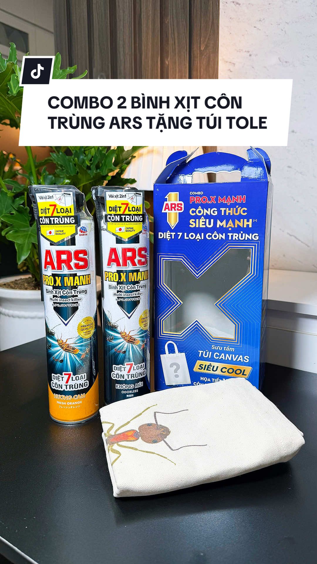 Combo 2 bình xịt côn trùng ARS tặng túi tole, công thức siêu mạnh diệt 7 loại côn trùng #xitcontrung #binhxitcontrung #review #giadung 