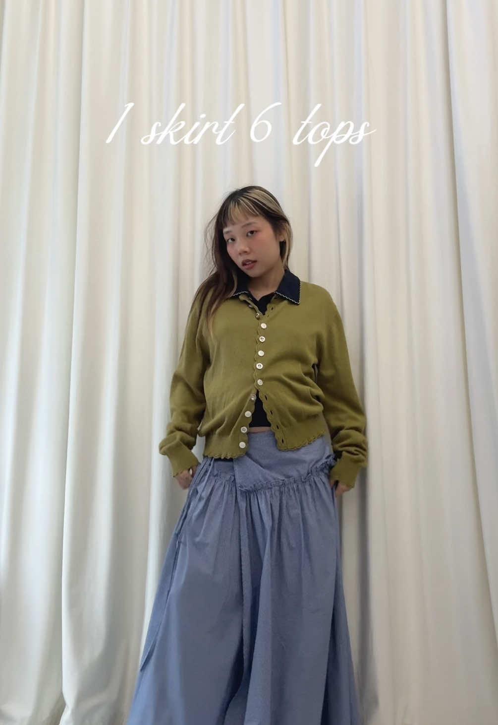 1 skirt & many outfits 🍥💫 #fashion #fashiontiktok #skirtoutfits #skirt #outfitideas 