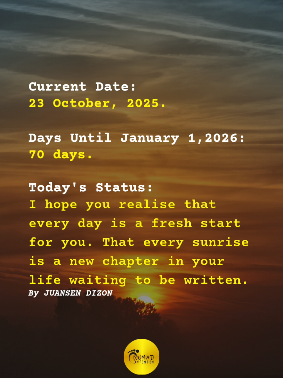 HAPPY BIRTHDAY TO THOSE BORN ON THE 23rd OCTOBER 🎊 🎈 🎊 🎈 🎊  #daily #fyp I hope you realise that every day is a fresh start for you. That every sunrise is a new chapter in your life waiting to be written.