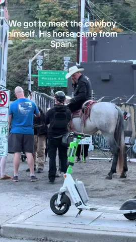 We found a cowboy when we were downtown very nice man  there were many nice people downtown Portland  #portland #ice #fyp #foryoupage #tiktok 
