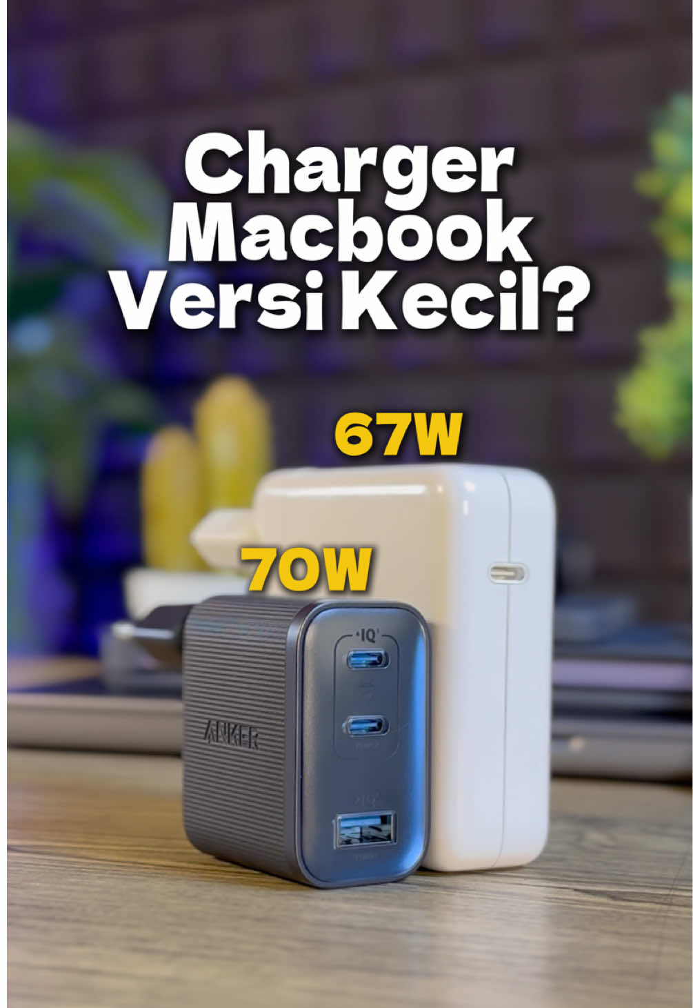 Adapter yang bisa charge macbook/laptop, Hp/Tablet, Smartwatch/TWS, dalam satu waktu. Sizenya juga foldable lebih kecil dari adapter macbook original. Gimana menurut kalian? Menarik? #Ankerindonesia #AnkerchargerNano70w #AnkerchargerA121A #hacksandtips #Technews @Anker Indonesia 