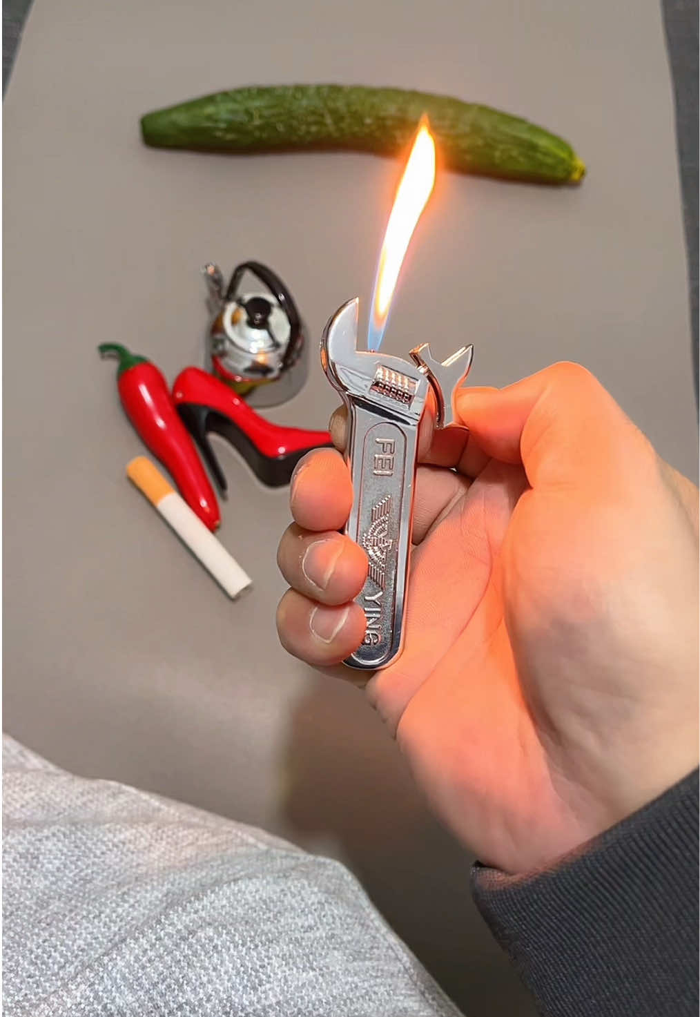 When your girlfriend knows your vibe 😂🔥 Check out this creative lighter — unique, fun, and full of personality!  #CreativeLighter #TrendyGadgets #CoolGifts