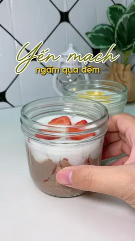 Bác nào vẫn chưa quen với yến mạch thì hãy thử làm kiểu này iii ngon lắm | yến mạch ngâm qua đêm #commotminh #yenmach #healthy #ancungtiktok #fyp 