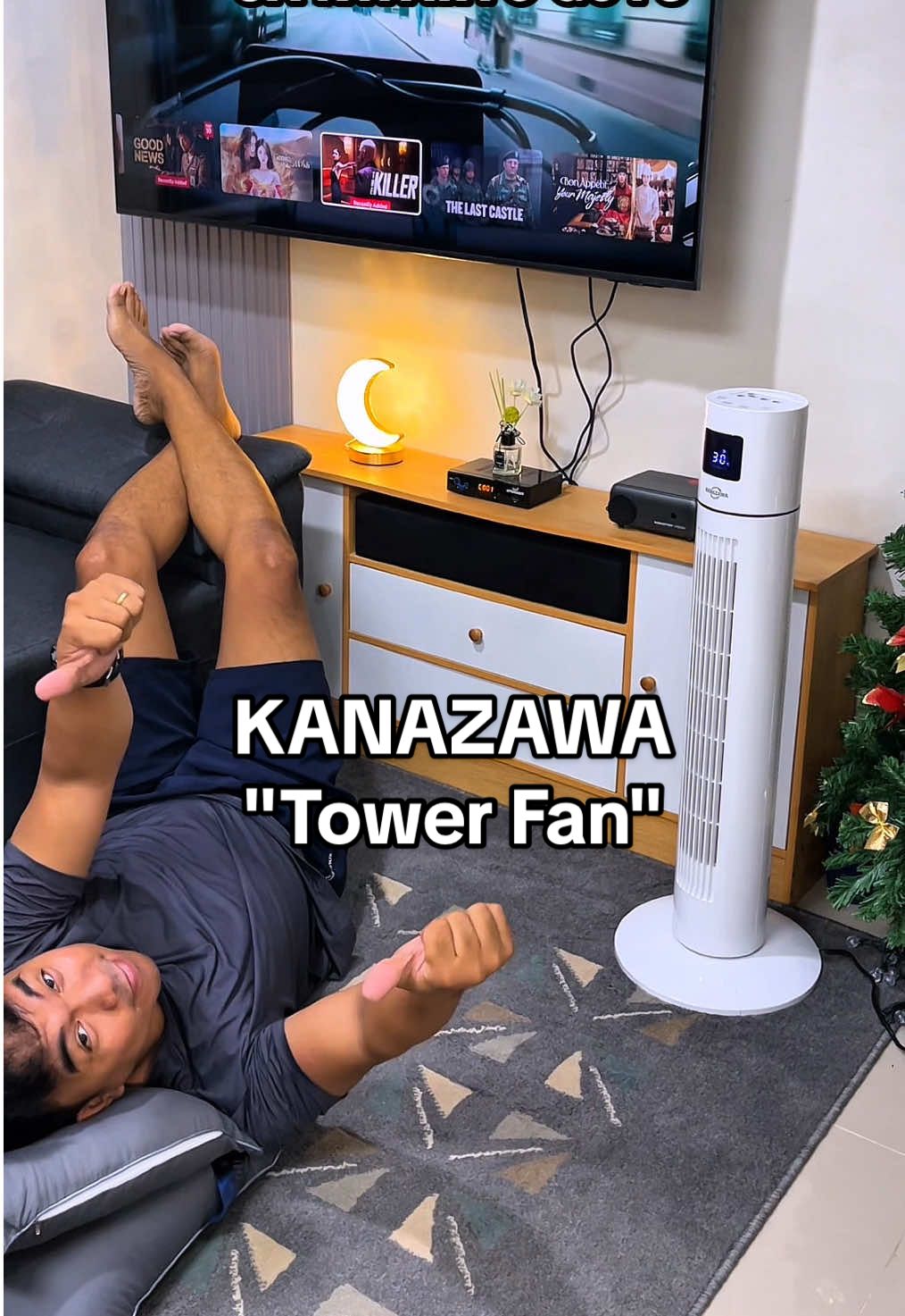 Kanazawa tower fan remote control! with temperature digital display! Astig! Sosyalan! pangyayamanin! #towerfan #kanazawa #remotecontrol #homeappliances #fyp 