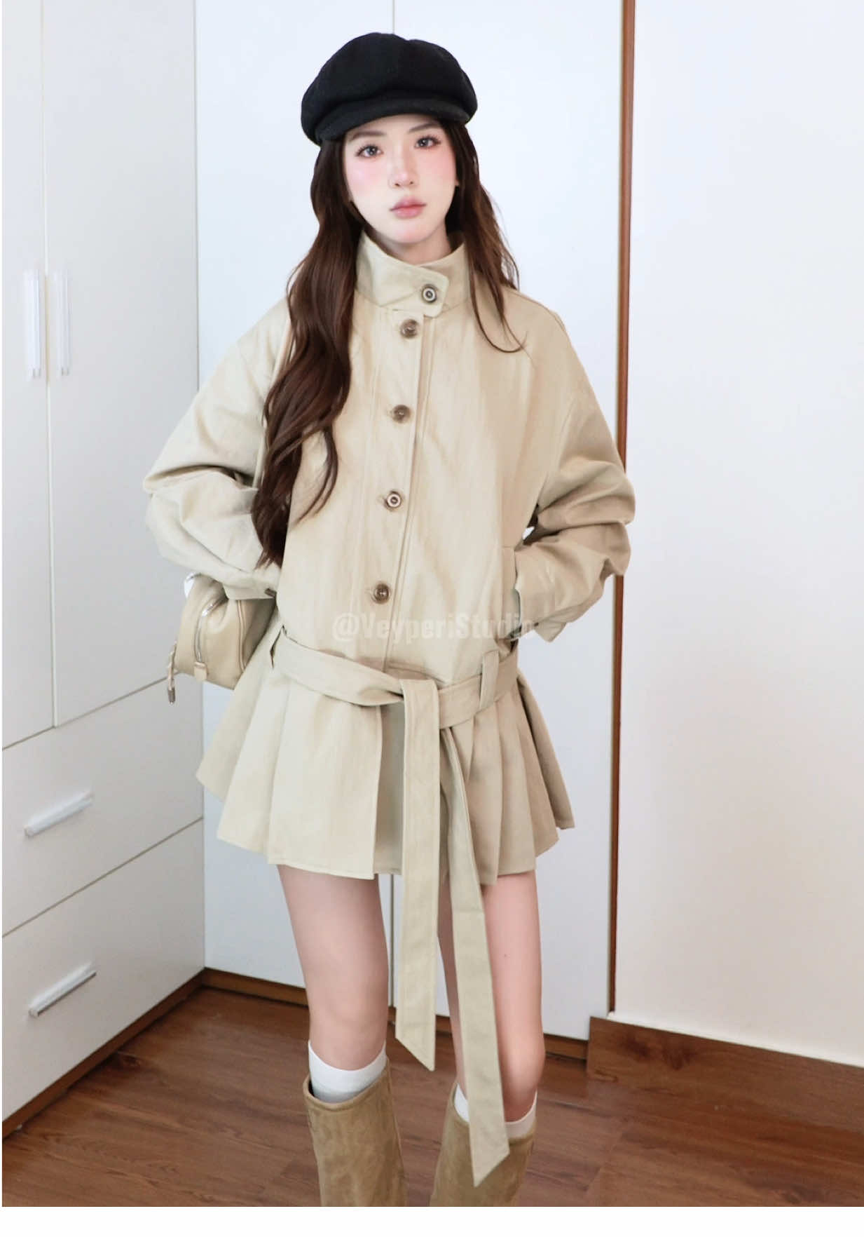 Em Trench Coat nhà Hers hot hit nhất mấy ngày hum nay đây ạ 🤤 #veyperistudio #phoidoxinh #myoutfit #outfitideas #viral 