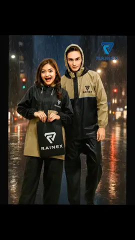 RAINEX - Jas Hujan Mantel Pria wanita bahan pvc karet tebal, anti air