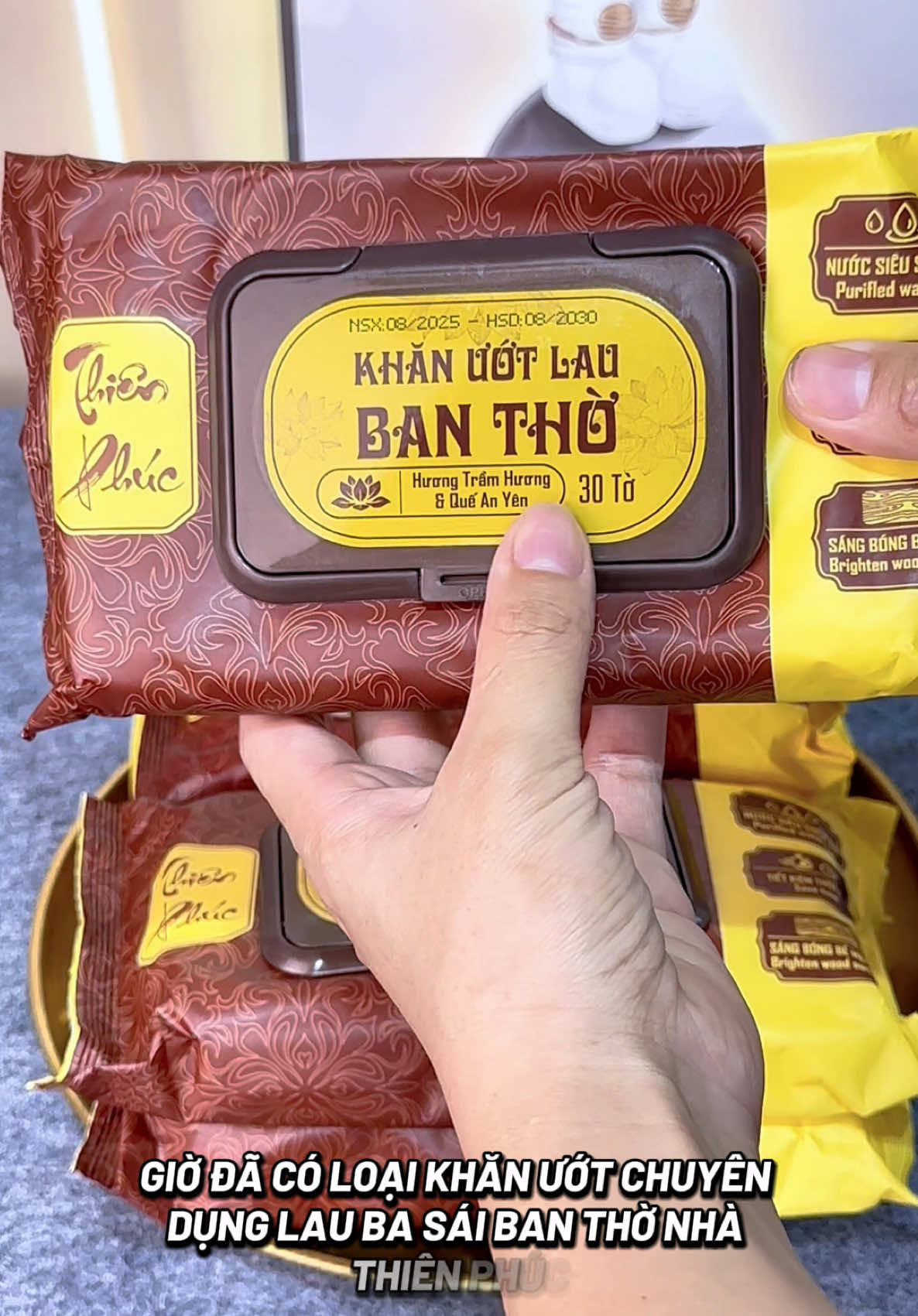 Khăn ướt lau bao sái bàn thờ - Thiên Phúc #khanuot #khanlaubantho #thienphuc #ngochagiadung29 #tiepthilienket