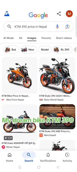 #please #creatorsearchinsights #My dream bike #ktm390duke 