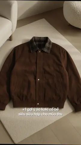 +1 gợi ý áo khoác kaki cổ bẻ siêu hợp cho thu #fashion #myoutfit #thoitrang 