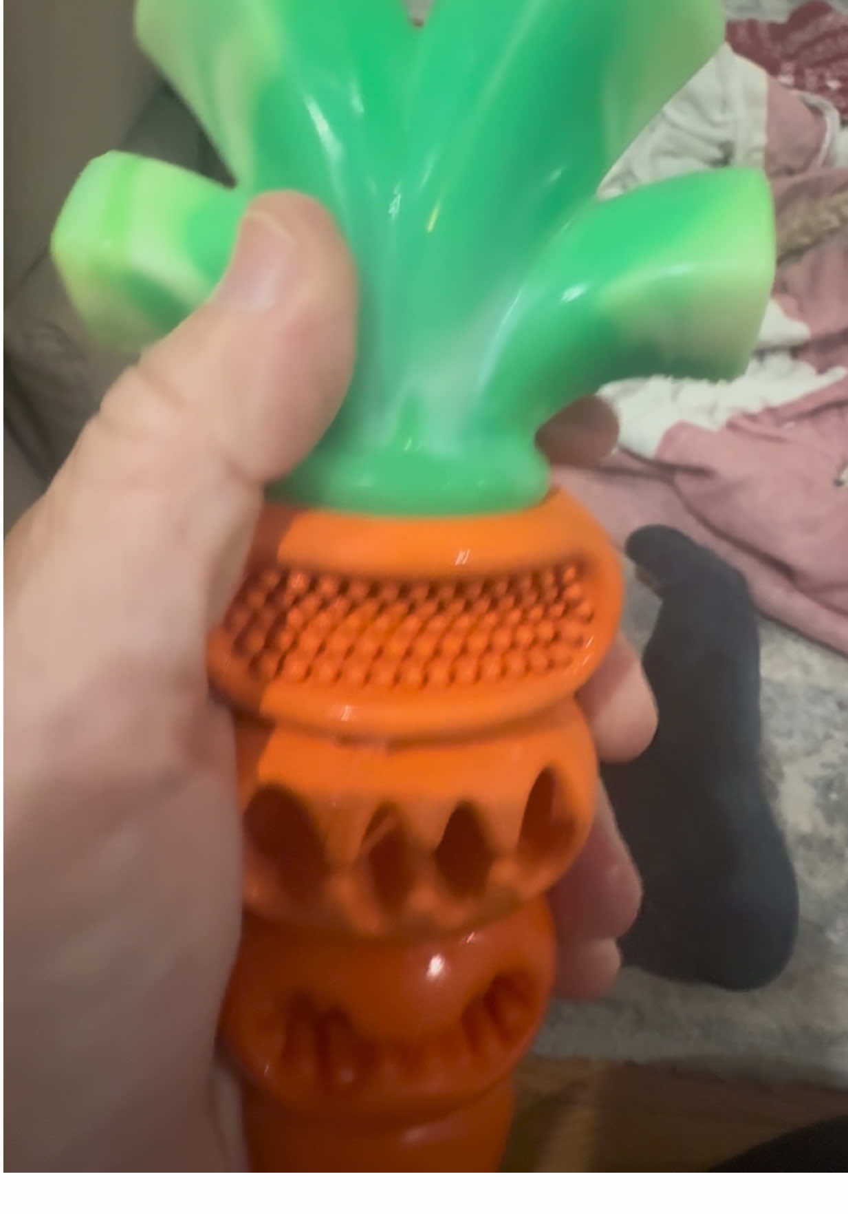 If you have a dog that chews up all their toys, this is what you need! She has not put down this toy since she got it and it is indestructible! ##dogtoys##aggressivechewertoy##dogsofttiktok##dog