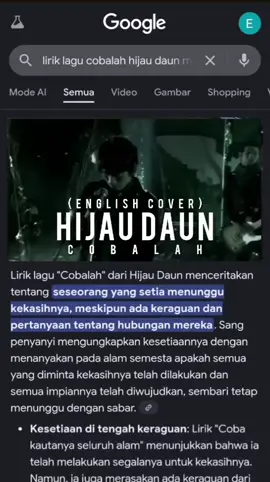 Cobalah - English Cover (Originally by Hijau Daun) Lagu ini dibuat dengan menggunakan Bantuan Teknologi Kecerdasan (AI). Karya asli sepenuhnya milik pencipta, label, dan publisher terkait. Video ini bersifat interpretasi/eksperimen untuk keperluan kreatif & edukasi. Saurce Youtube : Qiullverse Music AI #hijaudaun #cobalah #coversong #englishversion #fyp 