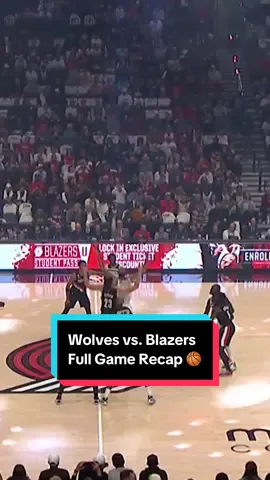 Quick rewind. Full recap. Here’s everything from @Timberwolves vs. @Trail Blazers #NBA #basketball #TrailBlazers #Wolves 